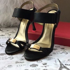 Claire Flowers Black Heels